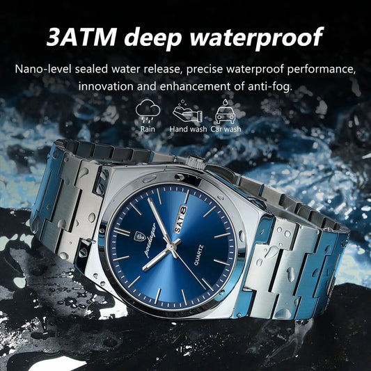 Stainless Steel Waterproof Luminous Men's Quartz Watch